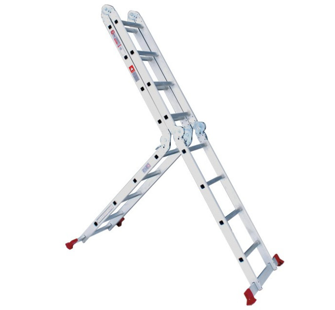 Лестница алюминиевая трансформер 4*4 сход., 4,7м INTERTOOL LT-0029