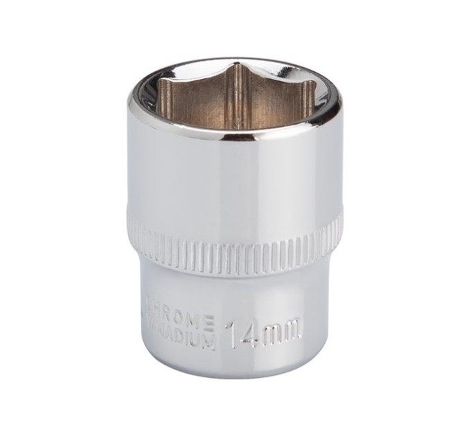 Головка шестигранная STORM 1/4", 14 мм, Cr-V INTERTOOL ET-0444