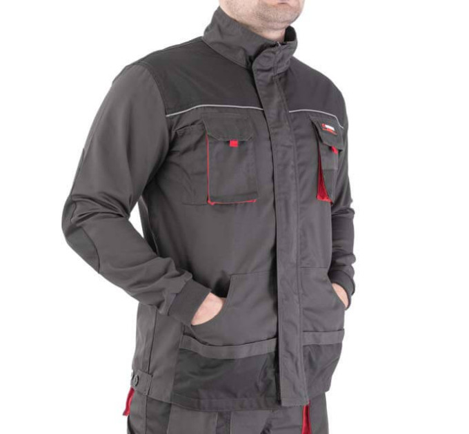 Куртка рабочая 80% полиэстер, 20% хлопок, плотность 260 г/м², L INTERTOOL SP-3003