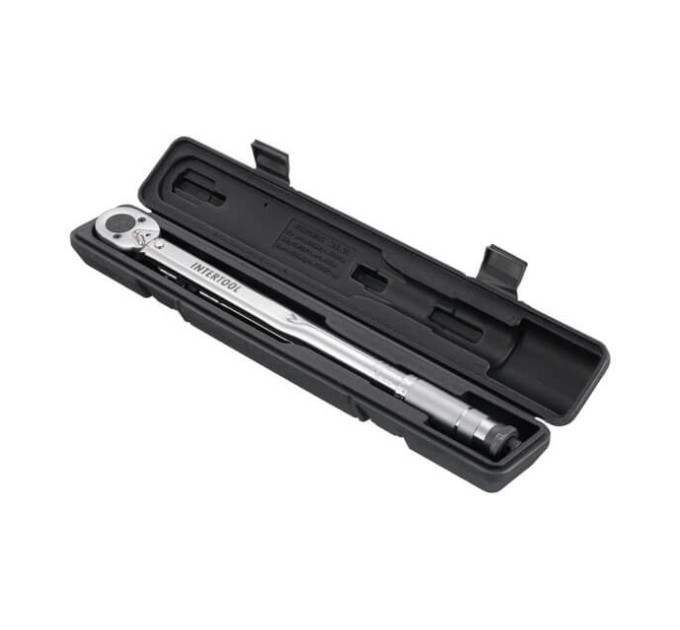 Ключ динамометрический STORM, 1/2", 28-210 Нм, переходник 1/2"х3/8", удлинитель 125 мм, 1/2" INTERTOOL XT-9007