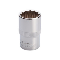 Головка двенадцатигранная STORM 1/2", 17 мм INTERTOOL ET-0217
