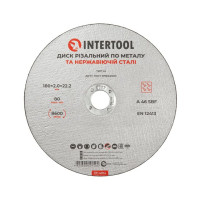 Диск отрезной по металлу 180*2.0*22.2 мм INTERTOOL CT-4014
