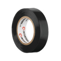 Стрічка ізоляційна 15 м, 17*0.15 мм, чорна INTERTOOL IT-0016
