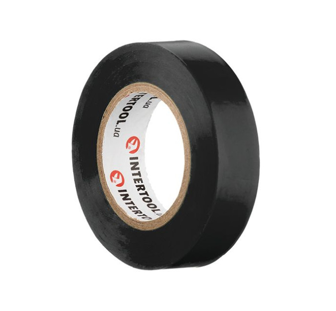Стрічка ізоляційна 15 м, 17*0.15 мм, чорна INTERTOOL IT-0016