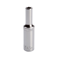 Головка шестигранная удлиненная STORM 1/4", 4.5 мм, Cr-V INTERTOOL ET-0453