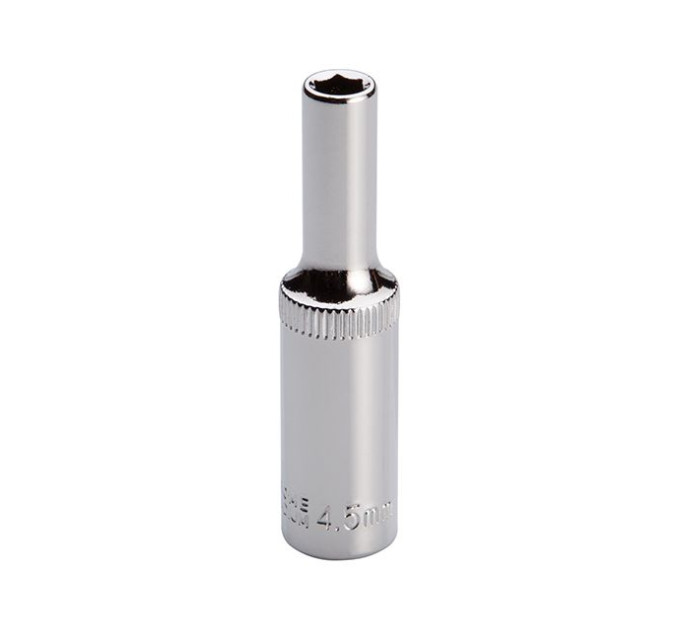 Головка шестигранная удлиненная STORM 1/4", 4.5 мм, Cr-V INTERTOOL ET-0453