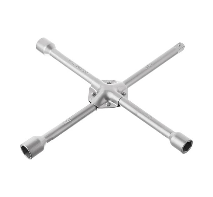 Ключ баллонный крестовый усиленный, 14"х355 мм, 16 мм, 17, 19, 21, 1/2" INTERTOOL HT-1604