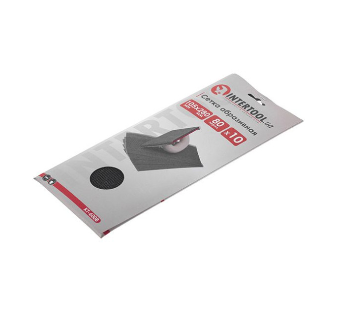 сетка абразивная 280*105 мм, К80, 10 ед. INTERTOOL KT-6008