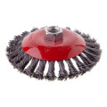 Щетка конусная 125 мм, для КШМ, М14 (пучки крученой проволоки) INTERTOOL BT-4125
