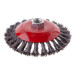 Щетка конусная 125 мм, для КШМ, М14 (пучки крученой проволоки) INTERTOOL BT-4125