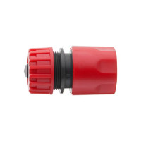 Коннектор 1/2" с аквастопом для шланга 1/2" INTERTOOL GE-1019