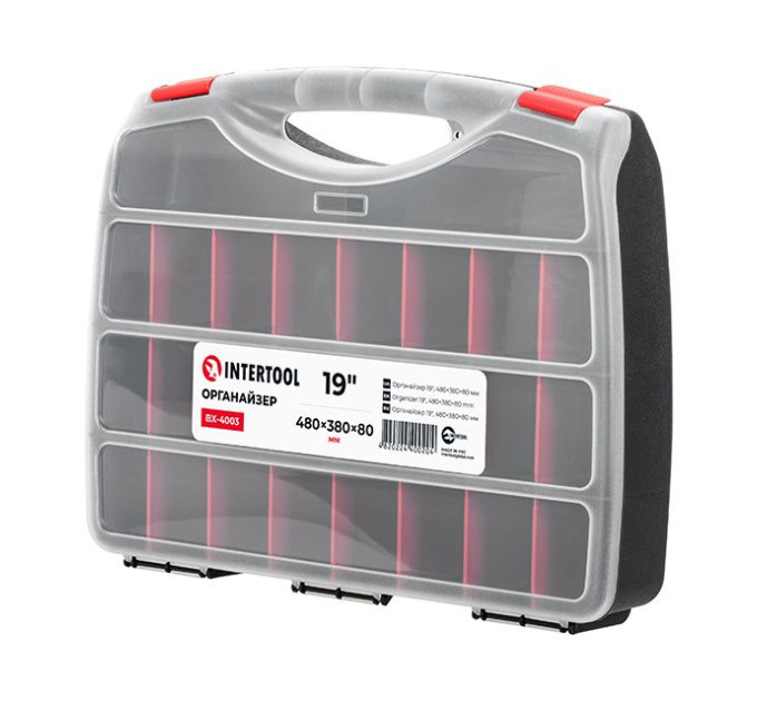 Органайзер 19" 480*380*80 мм INTERTOOL BX-4003
