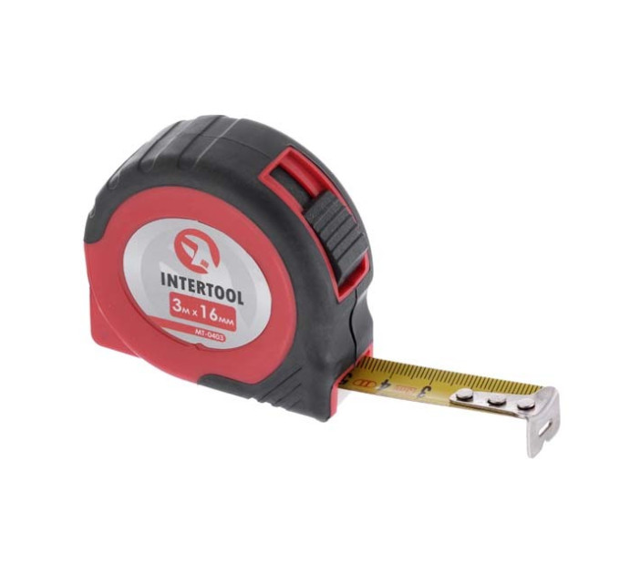 Рулетка з фіксатором 3 м * 16 мм INTERTOOL MT-0403