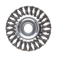 Щетка кольцевая 125*22.2 мм (пучки витой проволоки) INTERTOOL BT-7125