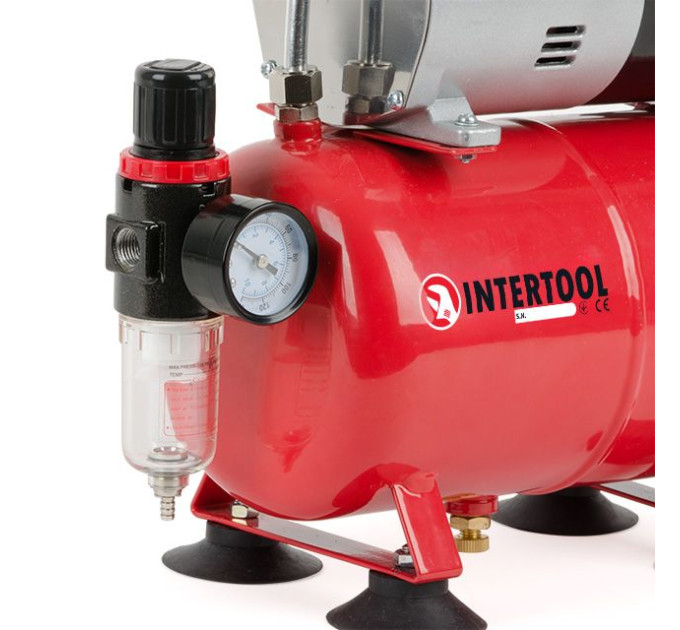 Компрессор безмасляный 3 л, 0,3 кВт, 220 В, 3,2 атм, 45 л/мин. INTERTOOL PT-0001