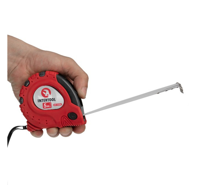 Рулетка з металевим полотном 5 м "Супер Магніт", blister INTERTOOL MT-0306