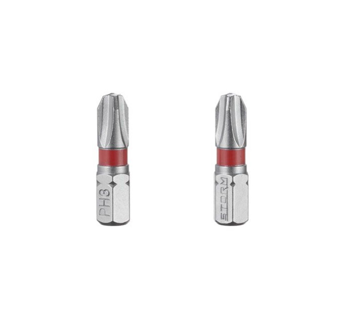Комплект отверточных насадок PH3, S2, 2 ед., STORM INTERTOOL VT-0219