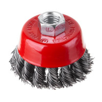 Щітка чашкова 65 мм, для КШМ, М14 (пучки крученого дроту) INTERTOOL BT-2065