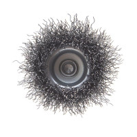 Щетка чашечная 50 мм для дрели, 1/4" (крученая проволока) INTERTOOL BT-9050