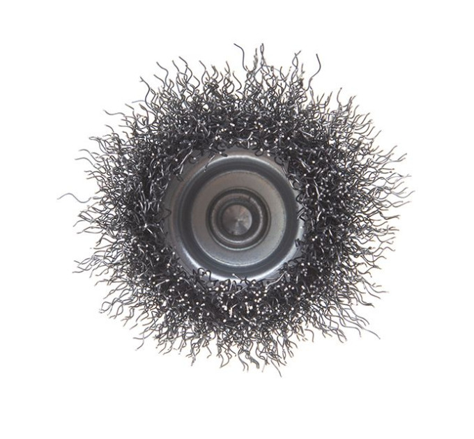 Щітка чашкова 50 мм для дриля, 1/4" (кручений дріт) INTERTOOL BT-9050