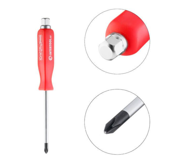 Викрутка ударна PH2*100 мм, Cr-V INTERTOOL HT-0487
