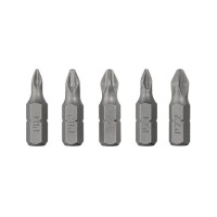 Комплект отверточных насадок PH1, PH2, PZ1, PZ2, S2, 5 ед., STORM INTERTOOL VT-0210