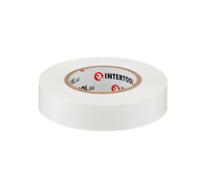 Стрічка ізоляційна 20 м, 17*0.15 мм, біла INTERTOOL IT-0053