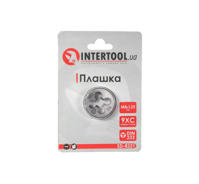 Плашка M8x1,25 мм INTERTOOL SD-8221