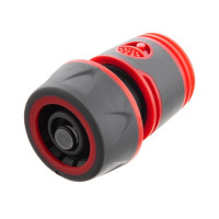 Коннектор с аквастопом 1/2" для шланга 3/4" INTERTOOL GE-1120