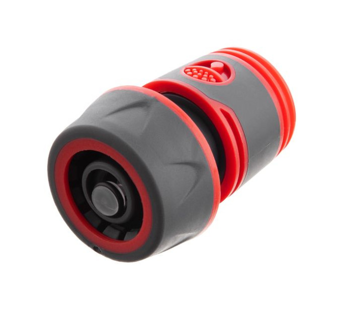 Коннектор с аквастопом 1/2" для шланга 3/4" INTERTOOL GE-1120