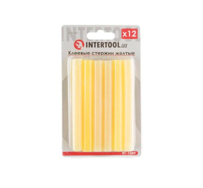 Комплект стрижнів клейових жовтих 11,2*100 мм, 12 од. INTERTOOL RT-1049