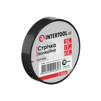 Стрічка ізоляційна 25 м, 17*0,15 мм, чорна INTERTOOL IT-0026