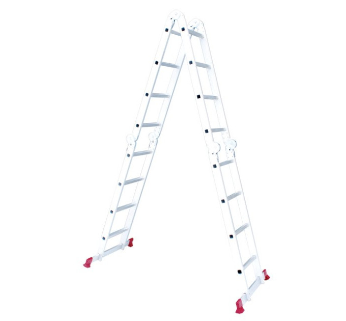 Лестница алюминиевая трансформер 4*4 сход., 4,7м INTERTOOL LT-0029