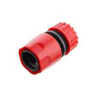 Коннектор 1/2" с аквастопом для шланга 1/2" INTERTOOL GE-1019