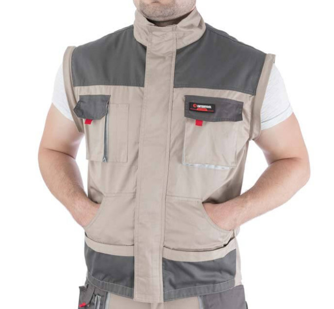 Куртка рабочая 2 в 1, 100% хлопок, плотность 180 г/м², L INTERTOOL SP-3033