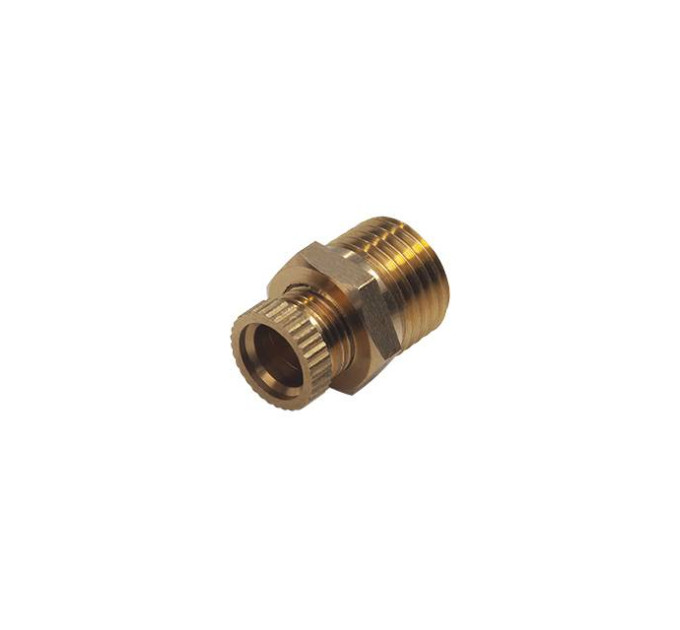 Клапан зливний для компресорів 1/4", круглий вентиль, латунь INTERTOOL PT-5020