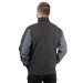 Куртка SOFTSHELL, темна сіро-чорна, тришарова, тканина стрейч 300GSM 100D, з водо- і вітрозахистом, S INTERTOOL SP-3131