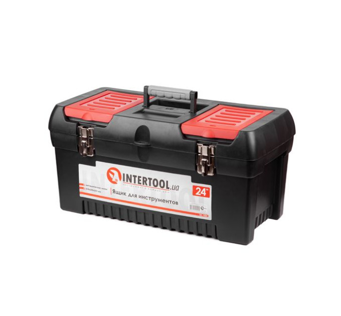 Ящик для інструментів з металевими замками 24" 610*255*251 мм INTERTOOL BX-1024