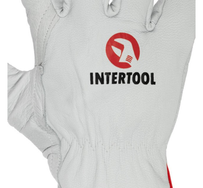 Рукавичка шкіряна з високоякісної овечої шкіри 10", Driver Style INTERTOOL SP-0170