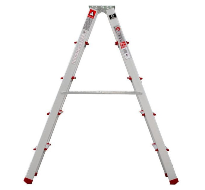 Стремянка алюминиевая, двухсторонняя, 5 сход., высота 1,09 м INTERTOOL LT-1105