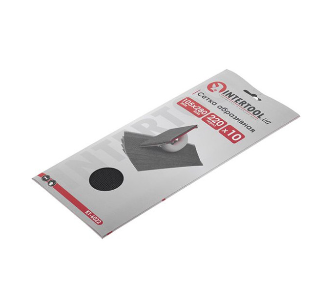 сетка абразивная 280*105 мм, К220, 10 ед. INTERTOOL KT-6022