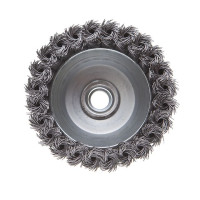 Щетка чашечная 100 мм, для КШМ, М14 (пучки витой проволоки) INTERTOOL BT-2100