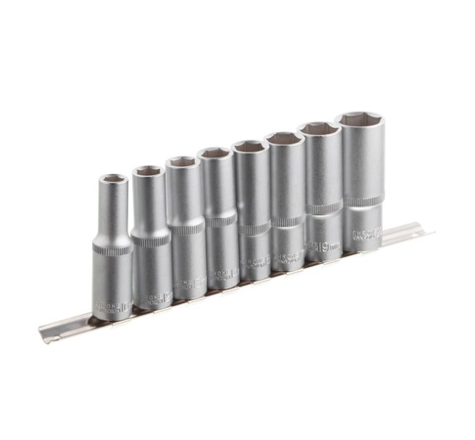 Набір головок подовжених на планці 10-22 мм, 1/2", 8 од. INTERTOOL ET-6009