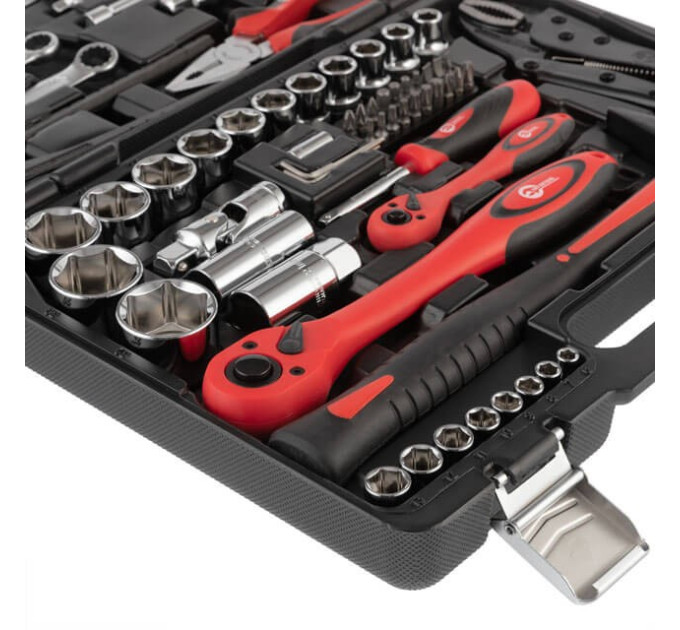 Профессиональный набор инструментов 1/2", 1/4", 72 ед. INTERTOOL ET-6073