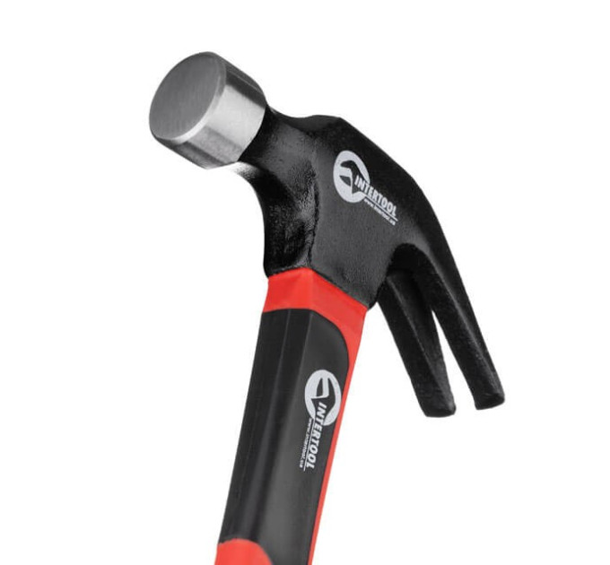 Молоток столярный 450 г, ручка из фибергласса INTERTOOL HT-0223