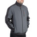 Куртка SOFTSHELL, темная серо-черная, трехслойная, ткань стрейч 300GSM 100D, с водо- и ветрозащитой, XL INTERTOOL SP-3134