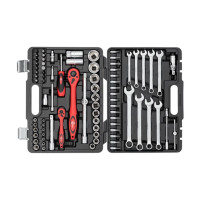 Профессиональный набор инструментов 1/2", 1/4", 82 ед., Cr-V INTERTOOL ET-6082