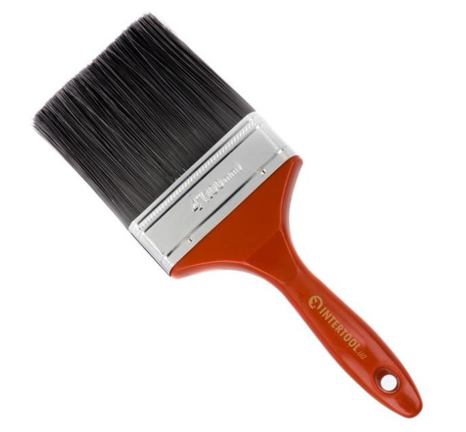 Пензель флейцевий "Лакра", 102*20*83 мм, пластикова ручка INTERTOOL KT-1502