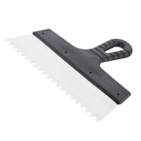 Шпатель из нержавеющей стали 250 мм, зубцы 6*6 мм INTERTOOL KT-2256