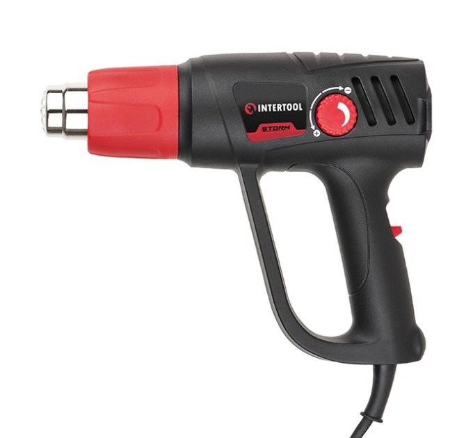 Фен технічний 2000 Вт, регулювання 50-600°C, 250-500 л/хв, 2 режими INTERTOOL WT-1020